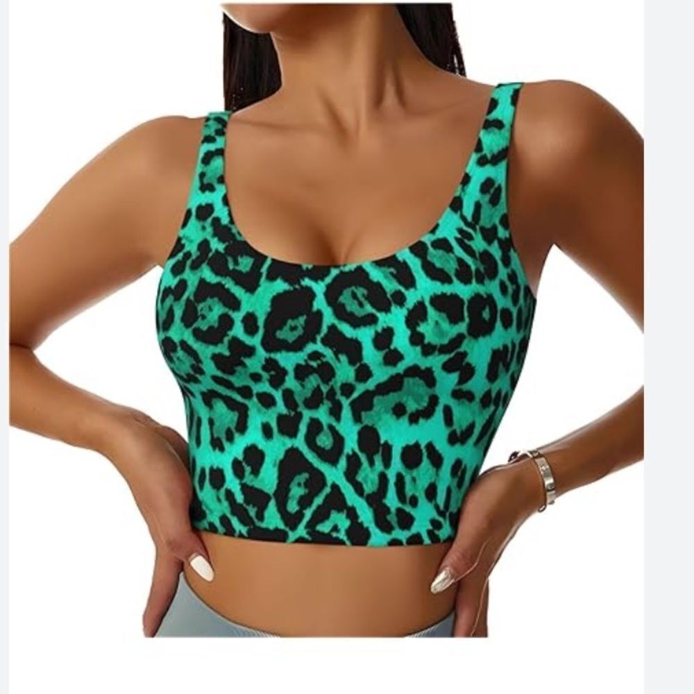 Take 50% OFF- Aviva Leopard Print Crop Top, Size -L